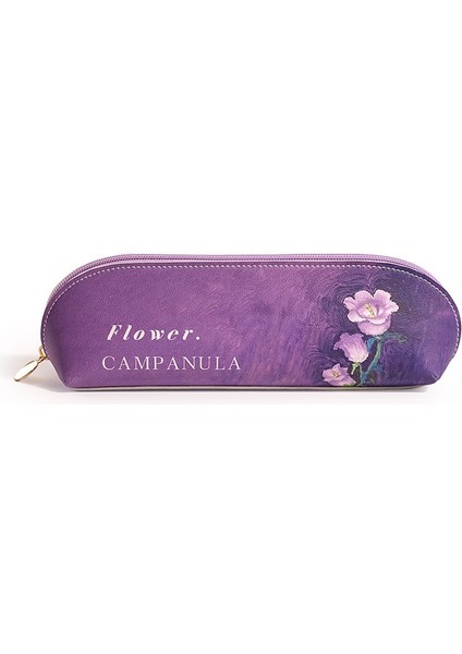 Yağlıboya Lotus Kalem Çantası Büyük Kapasiteli Karikatür Yüksek Görünümlü Kalem Çantası Öğrenci Kırtasiye Saklama Çantası High-End Deri Kalem Çantası (Yurt Dışından)