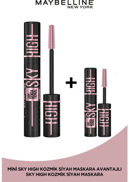 Maybelline New York Lash Sensational Sky High Cosmic Black Maskara + Sky High Cosmic Mini Maskara