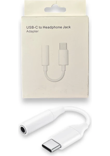 Type-C Girişli Telefonlarla Uyumlu Kablolu Kulaklık Çevirici Type-C To Headphone Jack Aux Çevirici