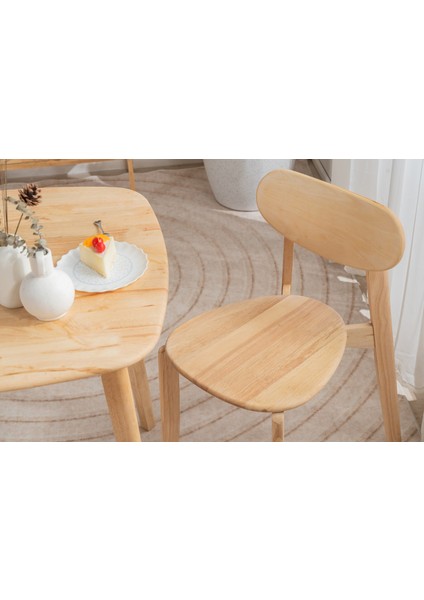 Natural Signature By Macco - Downing Masif Kauçuk Ağacı Sandalye 2'li fiyatları