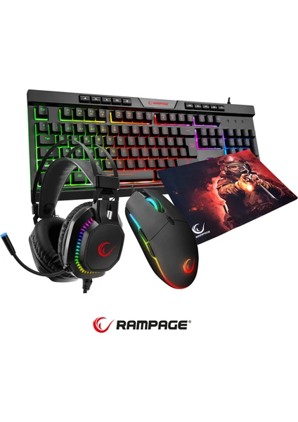 Bygamex-K2 RM-K48 Mic.kul. Rgb Makrolu Mouse 4lü Oyuncu Seti