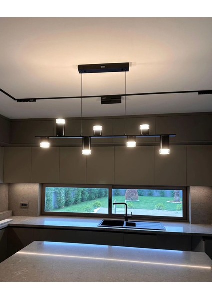 5036-7AS Sarkıt Avize Mat Siyah