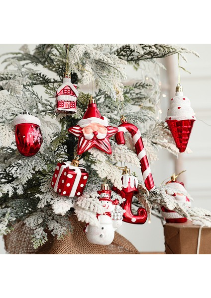 ZHOUHUAN3SHOP Yeni Noel Kardan Adam Dekorasyonu Kolye * 2 (Yurt Dışından)