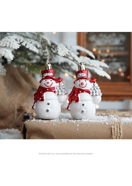 ZHOUHUAN3SHOP Yeni Noel Kardan Adam Dekorasyonu Kolye * 2 (Yurt Dışından)