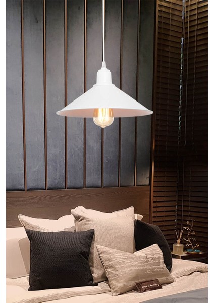 Beyaz Sarkıt Avize Salon Mutfak Koridor Yatak Odası Lamba