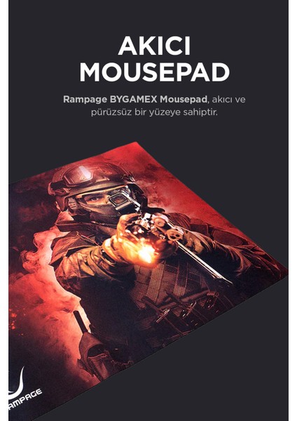 SMX-R63 RGB Oyuncu Mouse BygameX 25x35cm Mousepad 2li Set