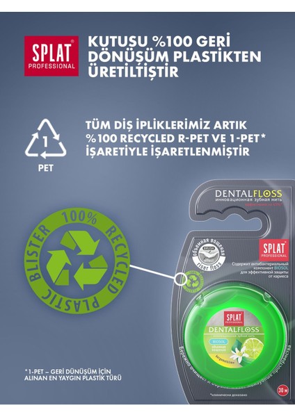 Professional Bergamot Ve Limon Aromalı Hacimli Diş Ipi 30 Metre