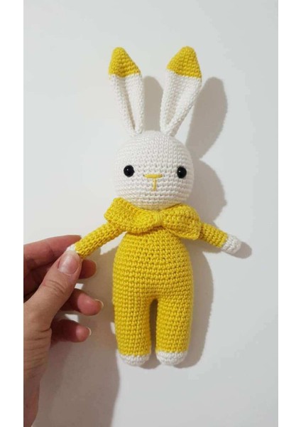 Sarı Minik Tavşan Organik Örgü Oyuncak