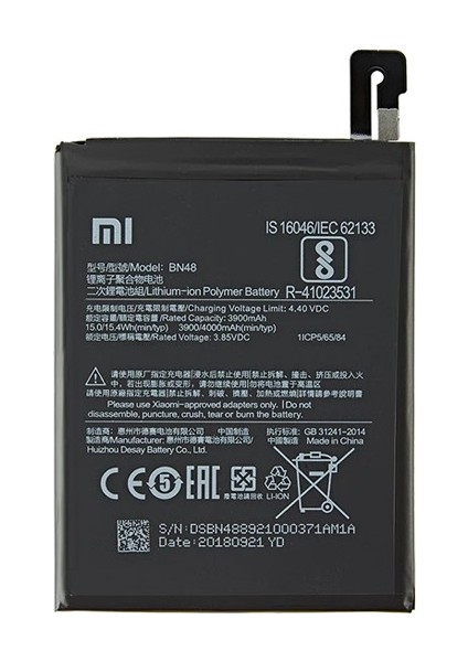 Xiaomi Redmi NOTE 6 PRO - BN 48 - Batarya Pil Sıfır Orijinal