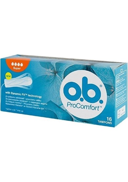 O.B Tampon Pro Comfort 16'lı Süper