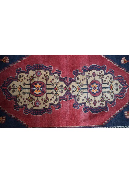 96X108 cm Yün El Dokuma Kırmızı Renkli Ender Anadolu Kilim