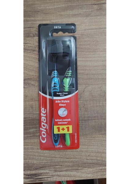 Super Clean Black 1+1 Diş Fırçası