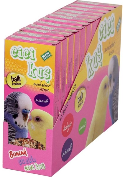 Cicikuş Muhabbet Kuşu Ballı Kraker 100GR