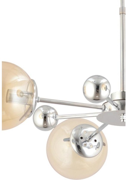 Nairobi 4'lü Gümüş Sarı Glop Camlı Avize fırsatları