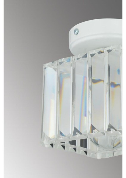 Plafonyer Tavan Beyaz K-10 Kristal Taşlı Avize modelleri