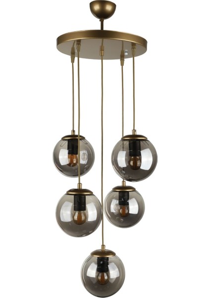 Alegro 5.li Avize Eskitme Füme Cam modelleri