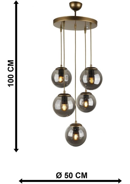 Alegro 5.li Avize Eskitme Füme Cam fırsatları