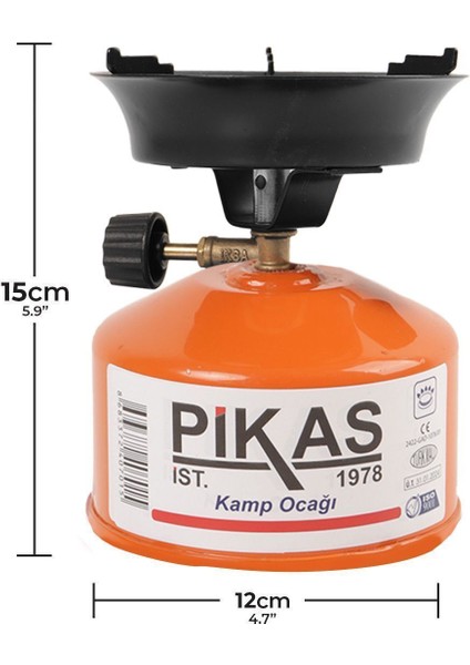 Iksa Devrilmez Ayaklı Portatif Kamp Ocağı, Piknik Tüpü Kamp Ocağı Kartuşu Çaydanlık Halısı Hediye