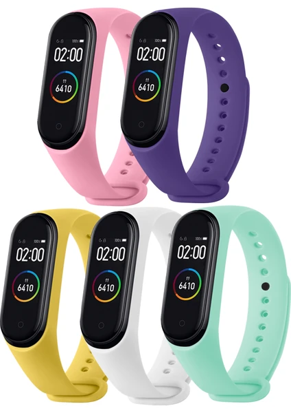 Xiaomi Mi Band 3 ve Mi Band 4 Uyumlu Yüksek Kalite Silikon Kordon Seti