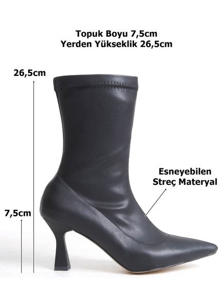 Kadın Siyah Streç Bot Tr006K01A