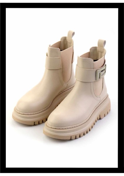 Bej Kadın Bot & Bootie K02538562209