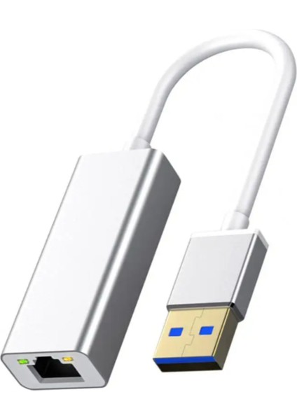 USB To Ethernet RJ45 Çevirici Kablolu Internet Dönüştürücü 1000MBPS Pc Ile Uyumlu Laptop Ile Uyumlu Alüminyum Kasa Tak Çalıştır Usb-A To Lan Adaptörü RJ45 ZR202