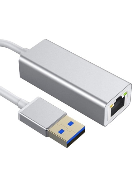 USB To Ethernet RJ45 Çevirici Kablolu Internet Dönüştürücü 1000MBPS Pc Ile Uyumlu Laptop Ile Uyumlu Alüminyum Kasa Tak Çalıştır Usb-A To Lan Adaptörü RJ45 ZR202