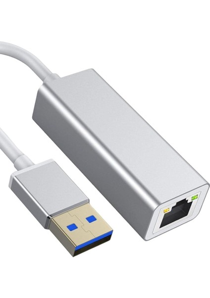 USB To Ethernet RJ45 Çevirici Kablolu Internet Dönüştürücü 1000MBPS Pc Ile Uyumlu Laptop Ile Uyumlu Alüminyum Kasa Tak Çalıştır Usb-A To Lan Adaptörü RJ45 ZR202