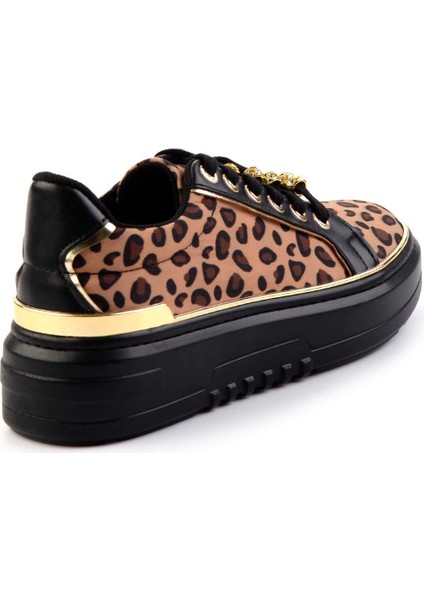 Leopar Kumaş Kadın Sneaker K01345096004 fırsatları
