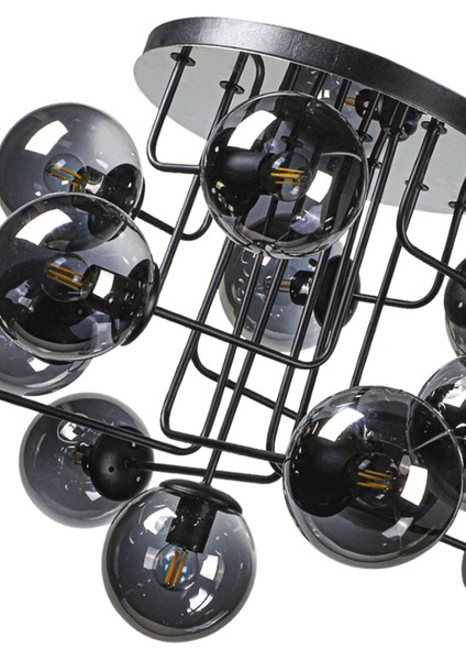 Hazeran 13.lü Siyah Füme Glop Camlı Avize fırsatları