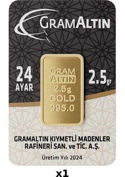 24 Ayar 2.5 Gram Külçe Altın