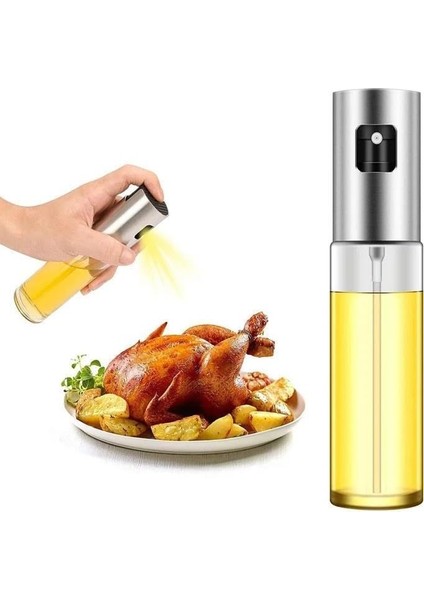 Yağlık Cam Püskürtmeli Fısfıs 100 ml Yağdanlık Airfryer Yağ Sirke Limon Püskürtme Şişesi