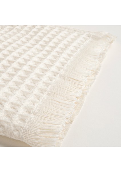 Solıd Waffle Pamuklu El Havlusu 30X50 cm Ekru