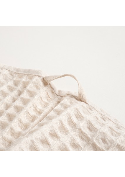 Solıd Waffle Pamuklu Yüz Havlusu 50x90 Cm Krem