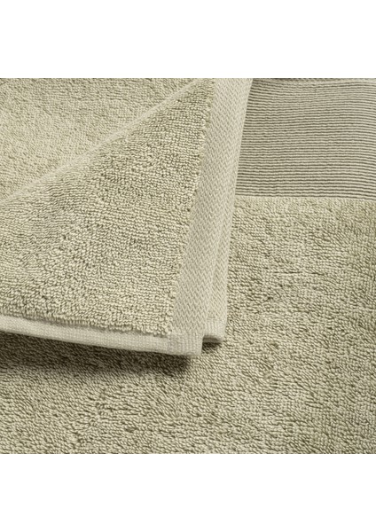 Solıd Bordürlü %100 Pamuk Banyo Havlusu 90x150 Cm Yeşil