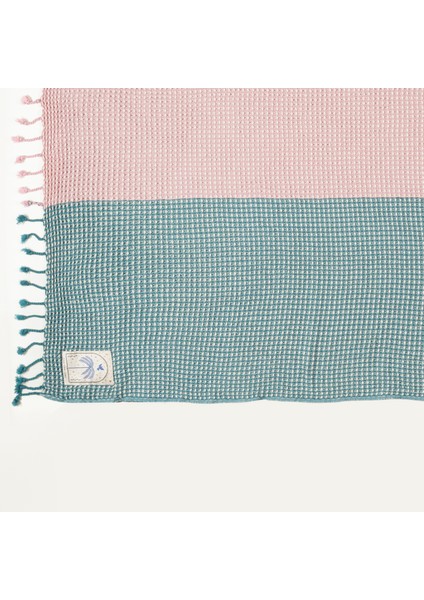 Baklan Waffle Pamuklu Peştamal 90x170 Cm Pembe/Yeşil fiyatları