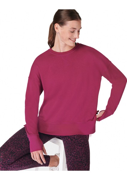 After Class Longline Sweatshir Kadın Kırmızı Sweatshirt fiyatları