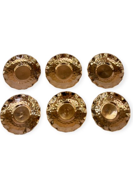 Çirtlikli Bakır Çay Tabağı