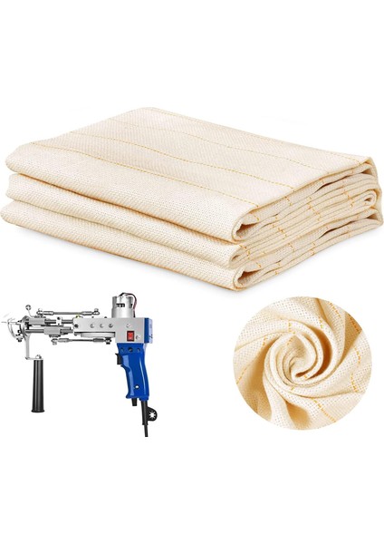 Tufting Kumaşı - 3 Metre Standart Ende - Keşiş Bezi - Panç Kumaşı - Punch Kumaşı - 1 Adet 3 M x 1m Demektir - 2 Adet 3 M x 2m Demektir - 3 Adet 3 M x 3m Demektir - Açıklamayı Okuyunuz