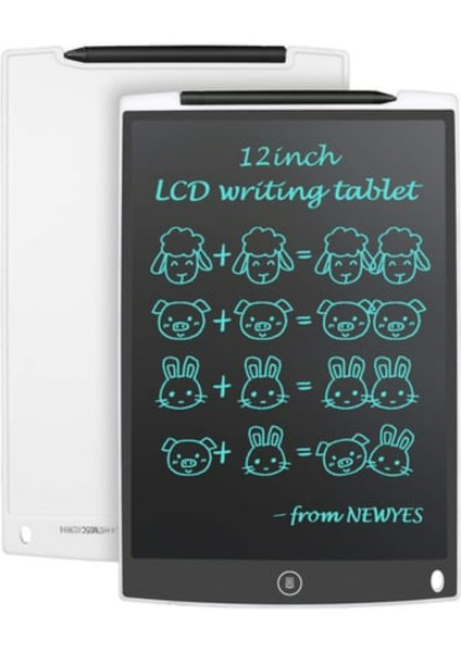LCD 12.5 Inç Dijital Kalemli Çizim Yazı Tahtası Not Yazma Eğitim Tableti Writing Tablet Büyük Boy