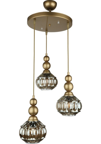 Katana 3.lü Avize Eskitme Bal Cam modelleri