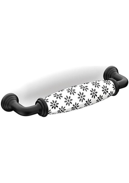 Mat Siyah 128 mm Porselen Kulp Flo