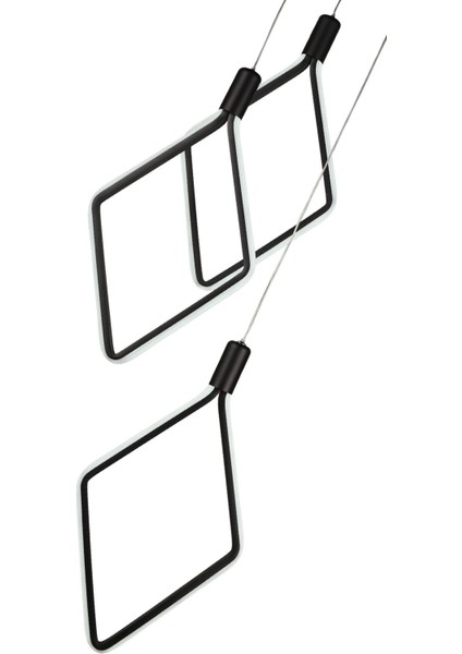 Uras 3 Renk Ledli 3.lü Avize Siyah fırsatları