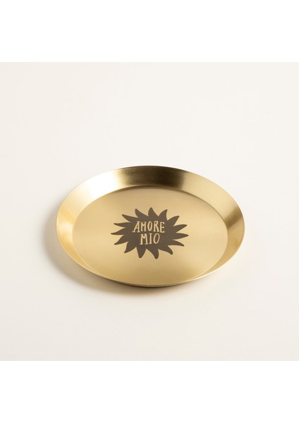 Emirgan Pirinç Tabak 18 cm Gold