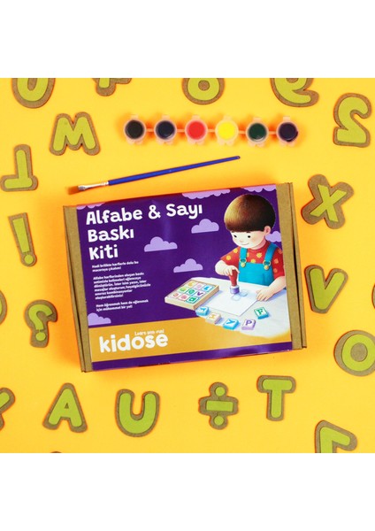 Eğitici Alfabe & Sayılar Baskı Etkinlik Oyun Kiti - (Alphabet And Numbers Stamp Kit)