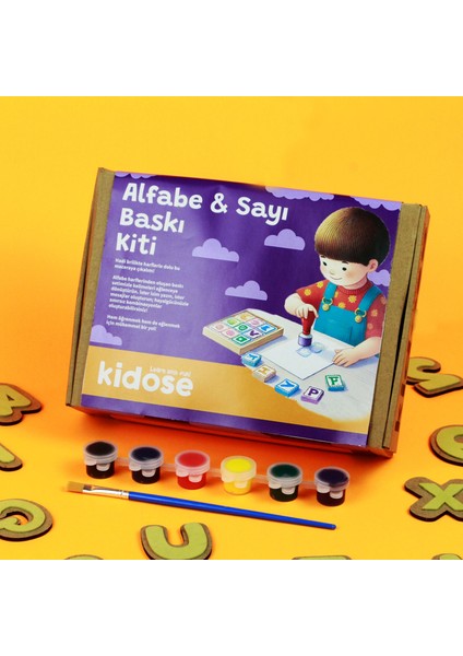 Eğitici Alfabe & Sayılar Baskı Etkinlik Oyun Kiti - (Alphabet And Numbers Stamp Kit)