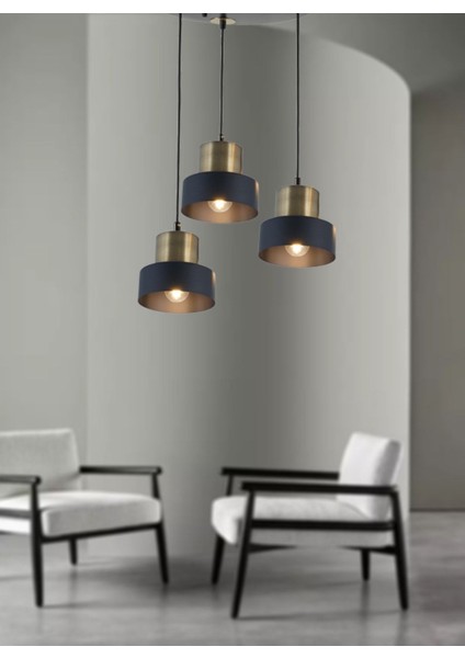 TT031-3Y-SY-ESK Mat Siyah-Eskitme 3 Lü Yuvarlak Avize fiyatları