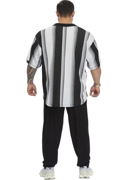 Oversize Çizgili Rag Top T-Shirt Bgsm 3362 fırsatları