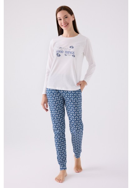 Baskılı Kadın Uzun Kol Pijama Takım indirimleri