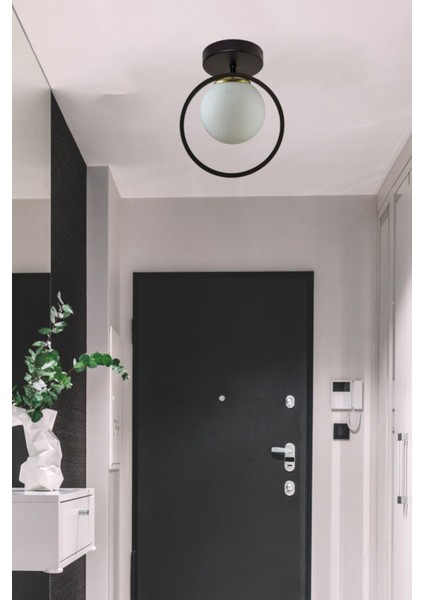 Peri Metal Halka Siyah Beyaz Hol - Mutfak Tekli Avize fiyatları